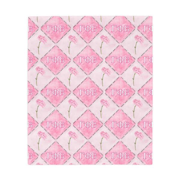 Gamma Phi Flannel Fleece Blanket, Sorority