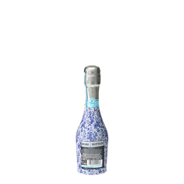 Beau Bottles Blue Floral - MINI Prosecco Collection - Set of 6 (Wraps Only)
