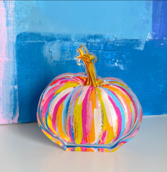 The Bright Painted Pumpkin Acrylic Shelfie