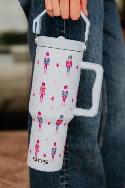 Nutcracker Light Blue Christmas Wholesale Tumbler Cup: Light Blue