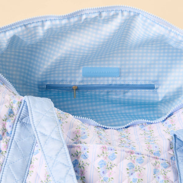 On-the-Go Quilted Weekender Bag-Petal Parade Blue