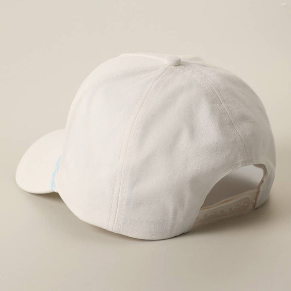 USA Gingham Embroidered Patch Rope Trucker Hat: PINK / One Size