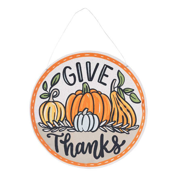 Give Thanks/Merry Christmas Burlap Door Hanger