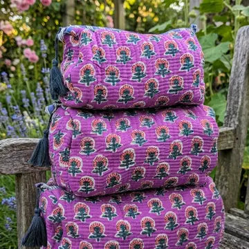 Quilted 3 Piece Toiletry Set