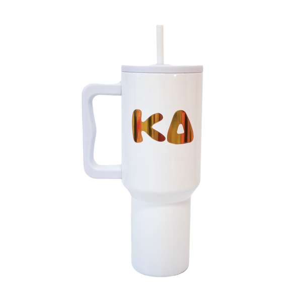 40oz 24 Karat Sorority Tumbler: ALPHA OMICRON PI