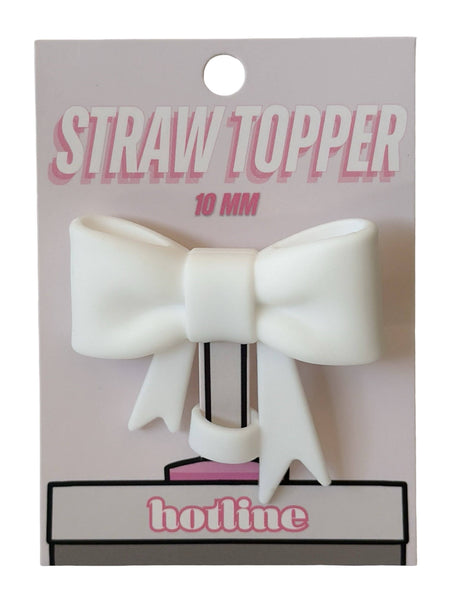 Large Bow Straw Toppers: Mint