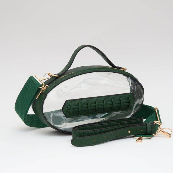 Clear Gameday Football Stitch Detail Crossbody Bag
