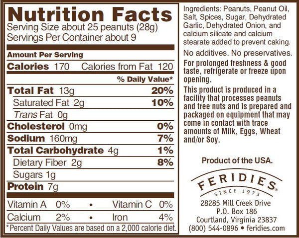 18oz Tin Hot & Spicy Super Extra Large Virginia Peanuts