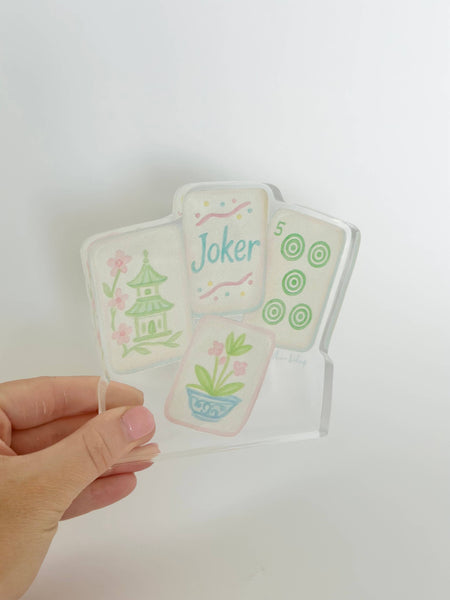 Acrylic Mahjong Block - Ornament, mini, large : Ornament
