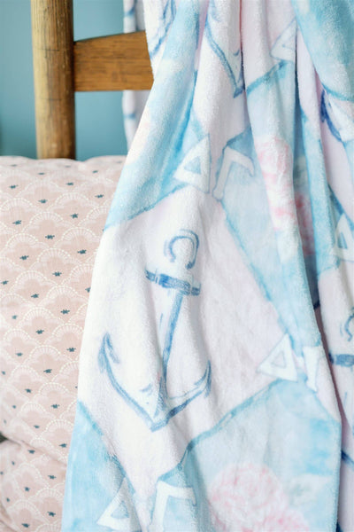 Delta Gamma Flannel Fleece Blanket, Sorority