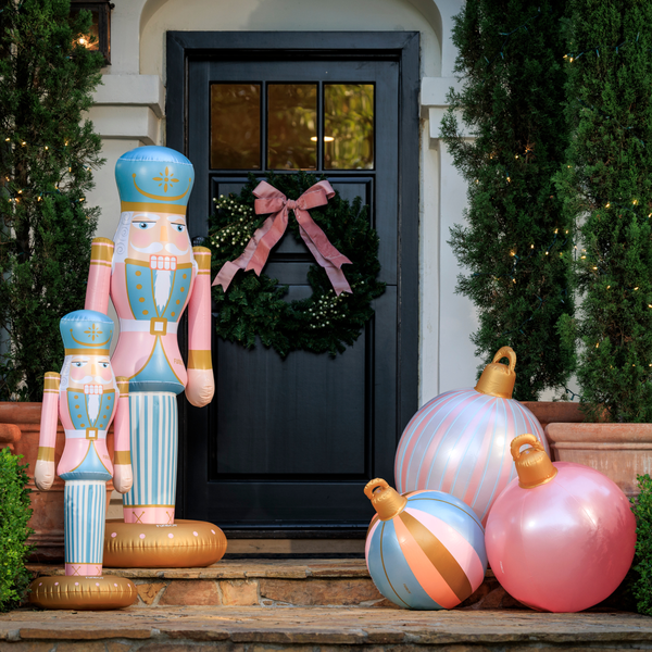 Pink Light Up Christmas Ornament Holiday Balls - 3 Pack
