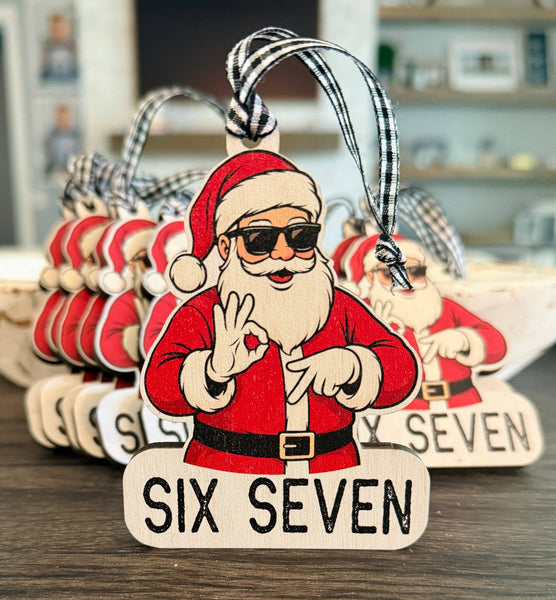 Santa “Six Seven” Ornament – Cool Christmas Ornament G172