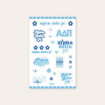 Sorority Decal Sticker Sheets