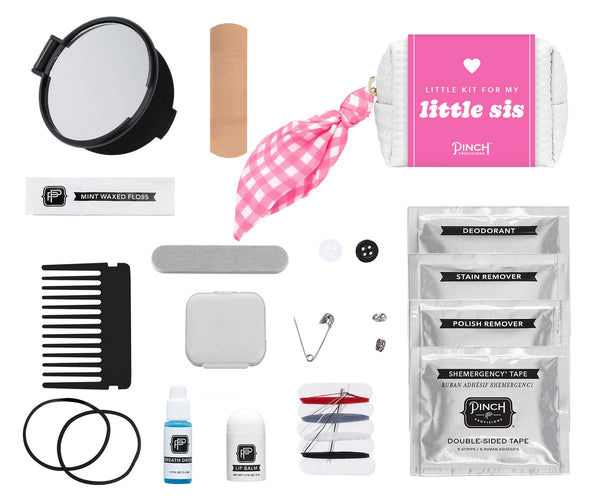 Little Sis Minimergency Kit | Sorority, Rush, Bid Week Greek: Peach Gingham