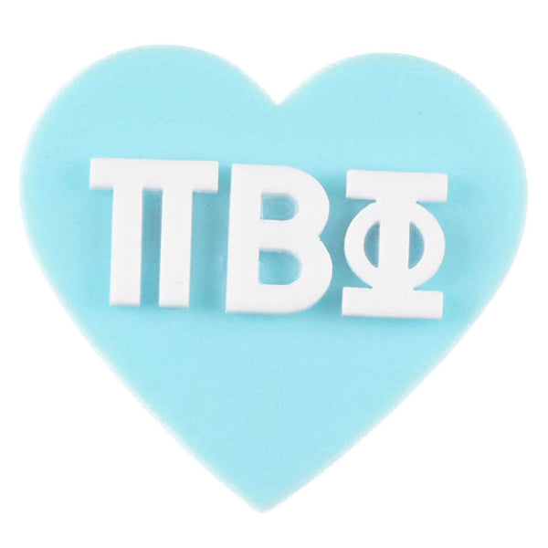 Sorority & Greek Acrylic Heart Pin/ Button: Kappa Delta