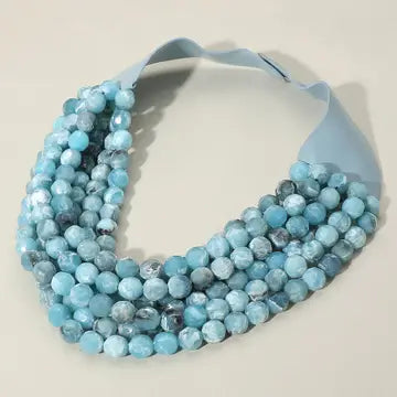 Agate Ball Bead Magnetic Clasp Necklace
