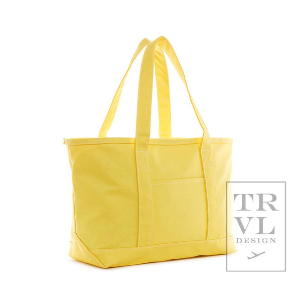 TRVL Medium Tote - Coated Canvas Daffodil