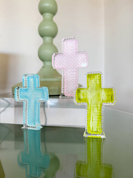 Mini Acrylic Cross Shelfies: Green