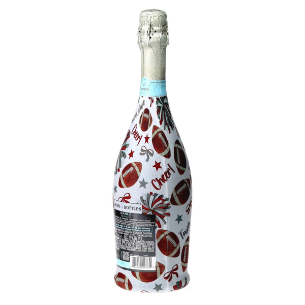 Crimson & Grey Game Day Prosecco Bottle Wrap