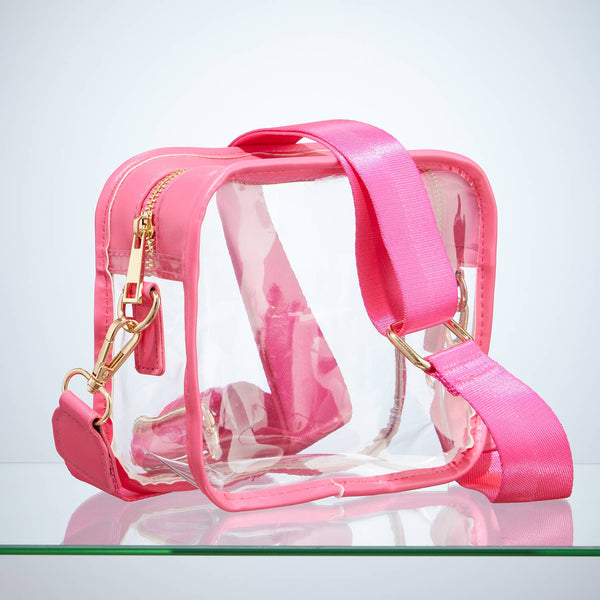 Game Day Clear Crossbody Bag: Gold
