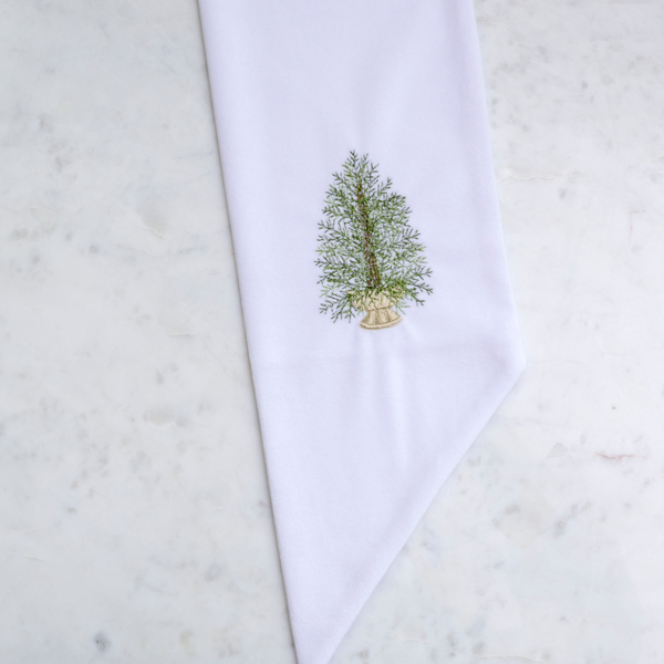 Pine Tree Velvet Sash - New