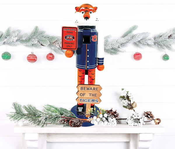 12" Auburn Beware of Tigers Nutcracker