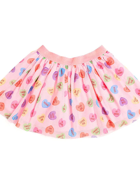 Candy Hearts Valentine's Day Tutu - Kids Dress Up Skirt