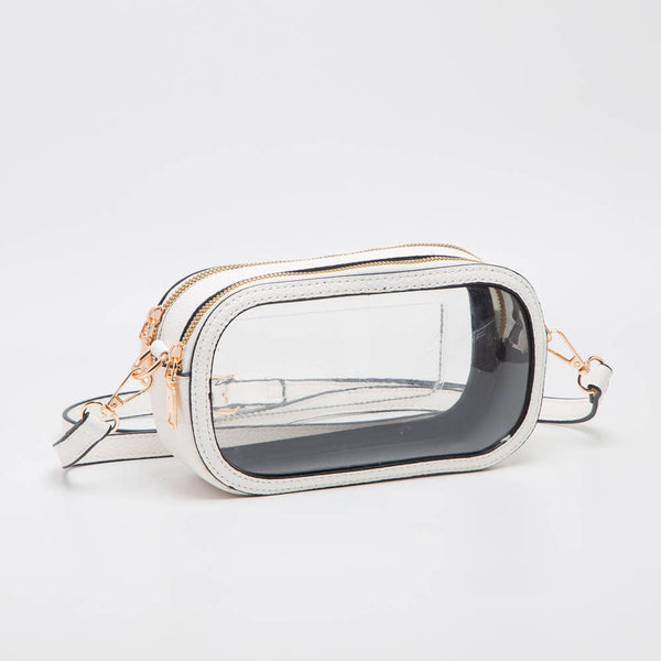 Game Day Stadium Clear Oval Crossbody Bags: Royal blue
