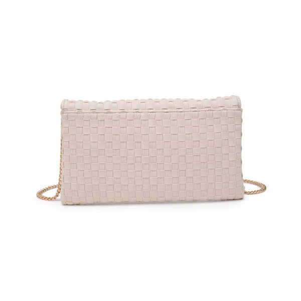 Priscilla Woven Clutch: Silver