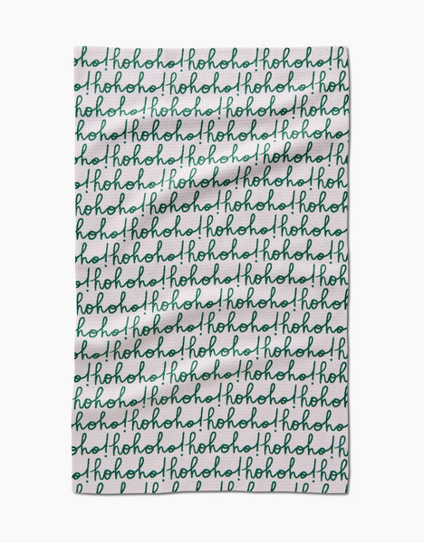 Ho Ho Holiday Green Tea Towel