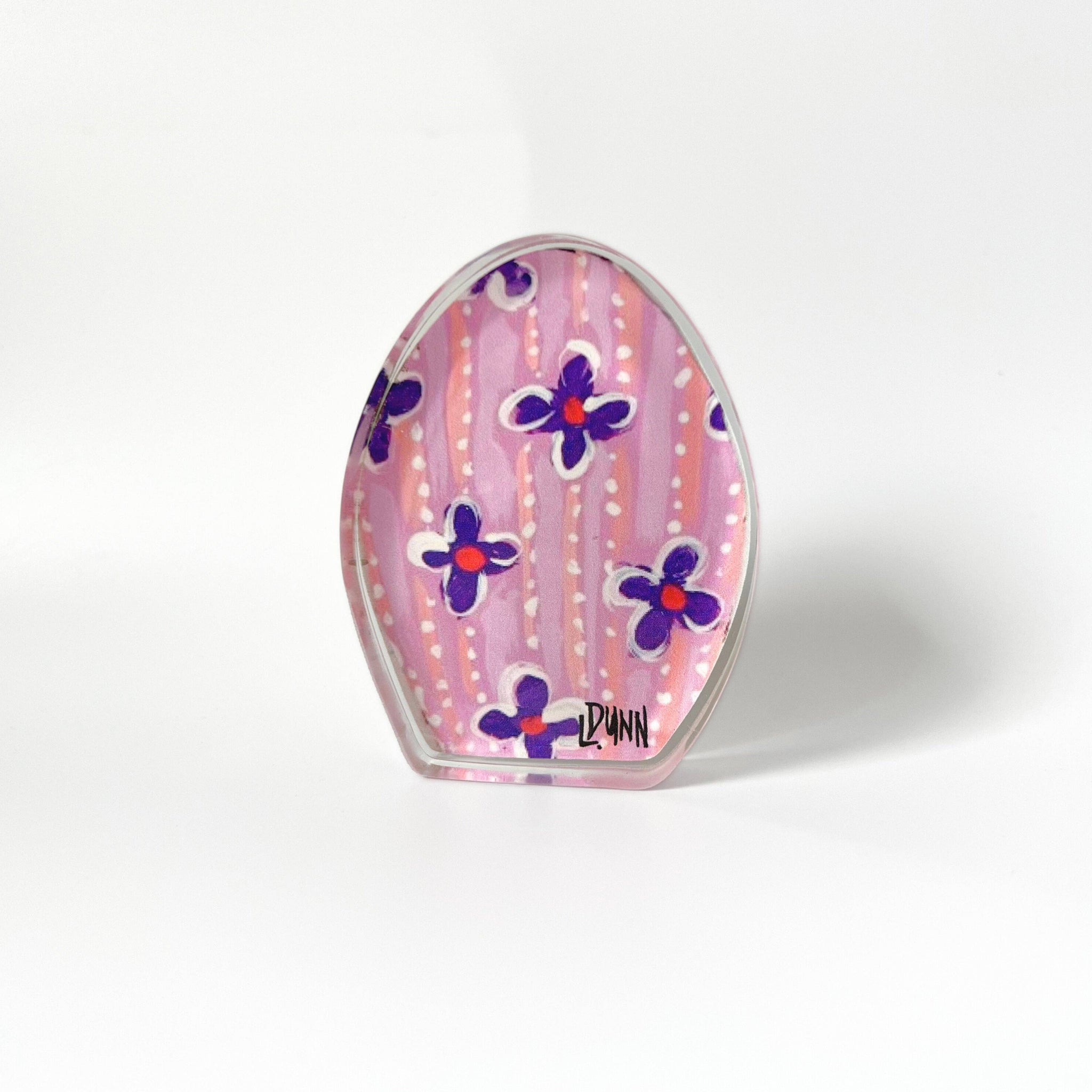 Bitty Purple Floral Easter Egg