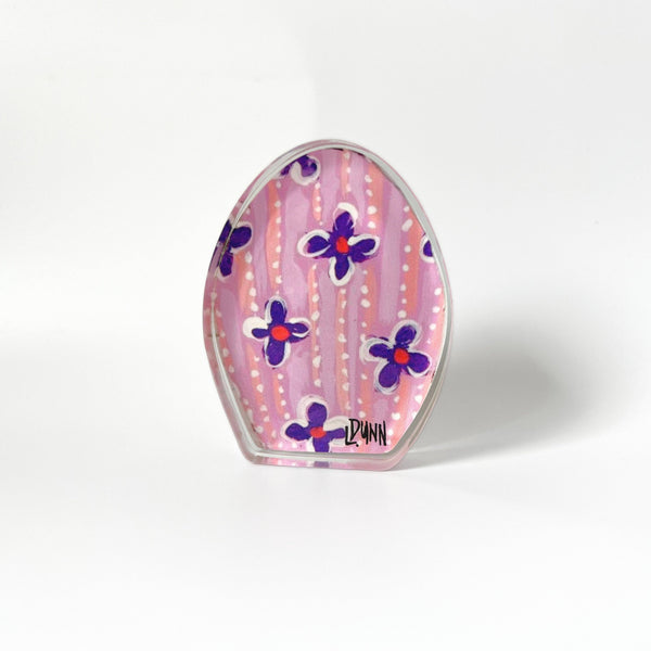Bitty Purple Floral Easter Egg
