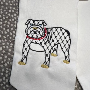 The Cottage Basket Bulldog Wreath Sash