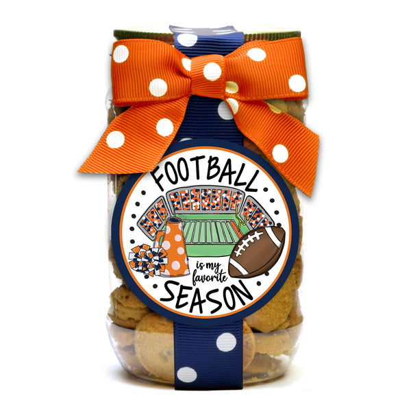 Cookie - Football - Pint Jars  : Chocolate Chip / Red & Black