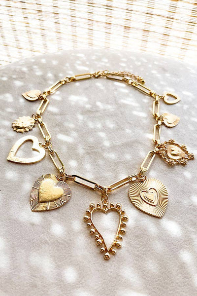 Casey Charm Necklace: Gold