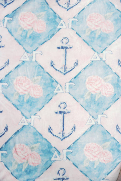 Delta Gamma Flannel Fleece Blanket, Sorority