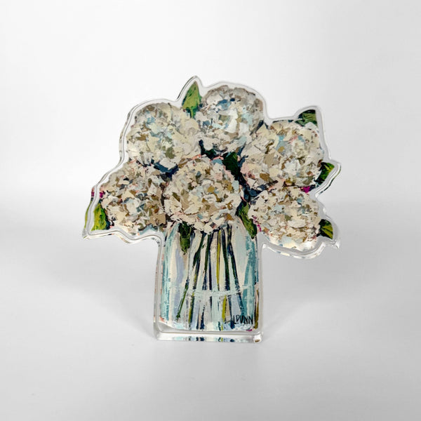 Hydrangeas in Cream Acrylic Floral: Bitty