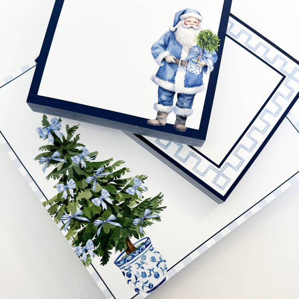Blue Santa Claus Notepad
