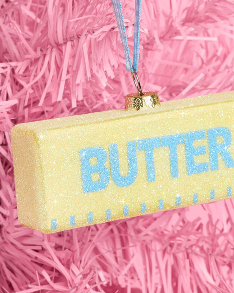 Butter Ornament | glass, funny, holiday, glitter
