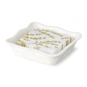 Perlette Cream HW Melamine Cocktail Napkin Holder
