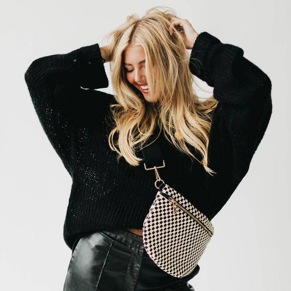 Westlyn Woven Bum Bag Metallic Gunmetal