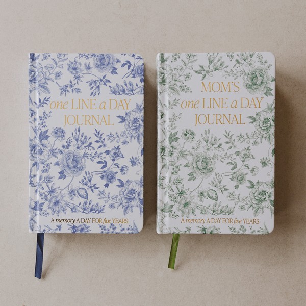 Blue Delft One Line A Day Fabric Journal - Stationery