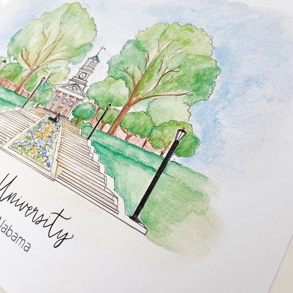 Birmingham, Alabama landmarks: Samford University Art Print: 5x7