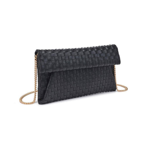 Priscilla Woven Clutch: Silver