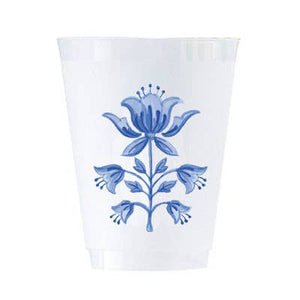 Tulip Block Print Shatterproof Cups
