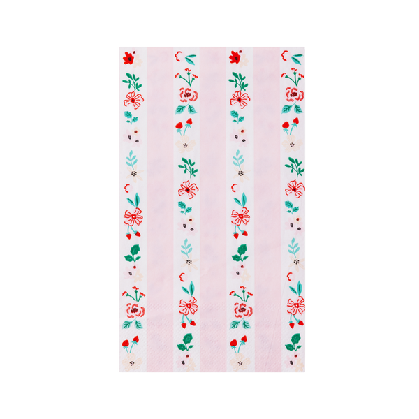 Pink & Red Floral Guest Towels - Thumbnail 2