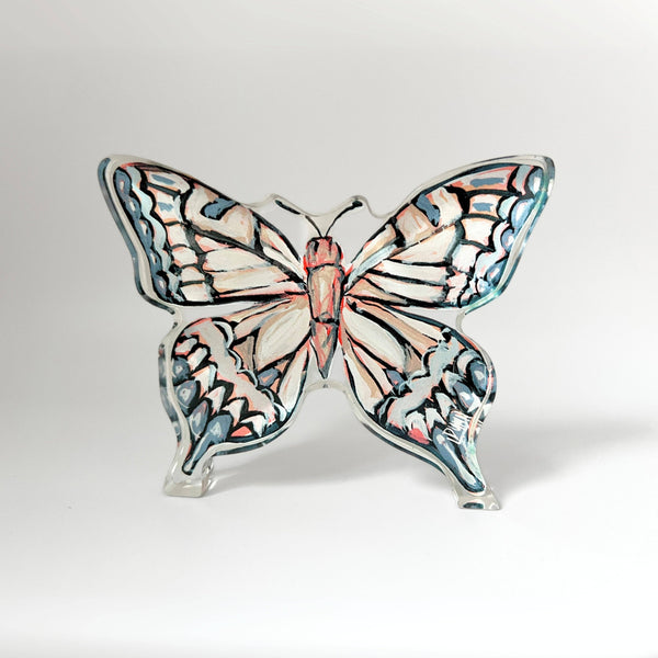 NEUTRAL BUTTERFLY ACRYLIC BLOCK: LARGE ACRYLIC