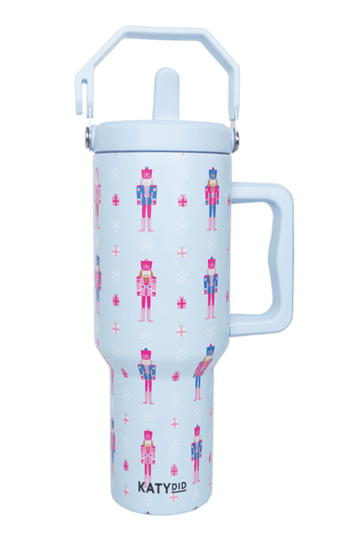 Nutcracker Light Blue Christmas Wholesale Tumbler Cup: Light Blue