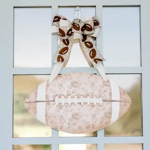 Floral Football Door Hanger