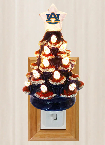 6.5" Auburn Xmas Tree Nite Lite